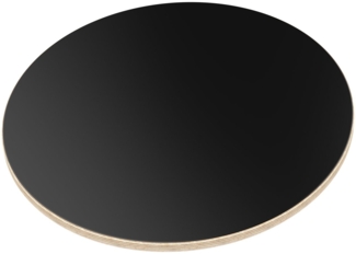 Multiplexplatte Holzplatte Tischplatte Rund melaminbeschichtet schwarz - Größe 70 x 70 cm - Höhe 1,8 cm - Farbe schwarz