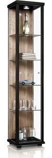 K-Möbel Glasvitrine C1014 (Glasvitrine (176x37x33 cm) mit 1 Glastür) Glasvitrine stehend