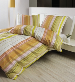 Janine Bettwäsche Janine Bettwäsche PALERMO Mako-Satin BL 135x200 cm gelb Bettbezug