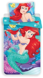 Disney Ariel Bettbezug 140x200 cm & Kissenbezug 70x90 cm – Bettwäsche-Set für Kinderzimmer