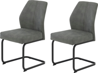 HELA Freischwinger NEPTUN, Esszimmerstuhl-Set (Set, 2 St), Federkern,140 kg Belastbar,Pflegeleichter Stoff, Dicke Polsterung