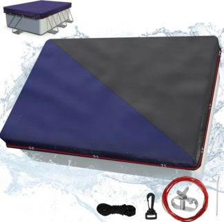 Poolabdeckung 260x230cm Rechteckige UV-resistente Abdeckplane Wetterfest