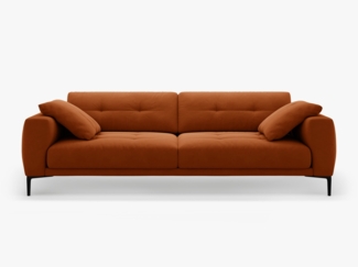 Micadoni Sofa Bemy 4-Sitzer Samt Terrakotta