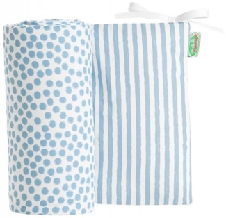 Odenwälder 4074 Wende Nestchen Dots/ Stripes Stripes Bleu