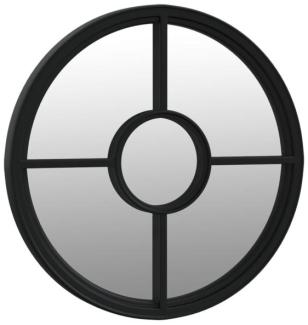 vidaXL Spiegel Schwarz 40x4 cm Eisen Rund für den Innenbereich 3093528