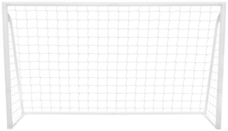 Monster Shop Fußballtor mit Tragetasche und Torwand, PVC Rahmen weiß, 180x120 cm