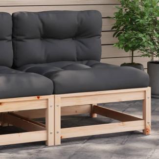 vidaXL Gartensofa ohne Armlehnen mit Kissen Massivholz Kiefer 838077