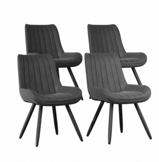 HawthyHome Esszimmerstuhl Stuhlset – Polsterstühle, Moderner Küchenstuhl (4 St), mit Ergonomischer Rückenlehne und Metallbeinen, 4er Set