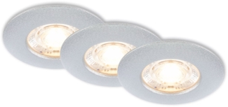 Briloner LED-Einbauleuchten Kulana Mini 3er Set 3,6W, 350lm chrom-matt