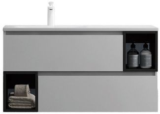 doporro Badmöbel-Set Design Waschplatz Gemini Badmöbel-Set Unterschrank Wandmontage