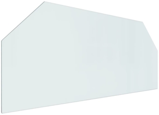 vidaXL Kaminofen Glasplatte Sechseck 120x50 cm 324137
