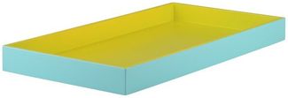 Gift Company Spa Tablett S rechteckig (40,4x21x3,5 cm) 2 farbig shiny türkis/matt gelb