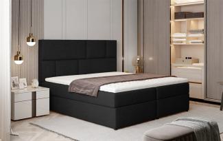 Florence 185x210, Boxspring Bett, Schwarz