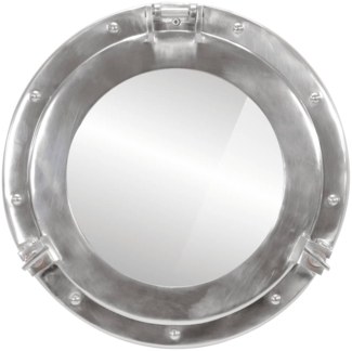 vidaXL Bullaugen-Spiegel Wandmontage Ø38 cm Aluminium und Glas 357849