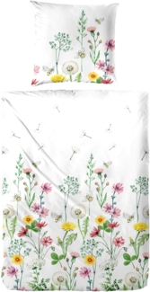 Primera Renforce Bettwäsche 155x220 Blumenwiese Klee Hummel Löwenzahn 123105-51