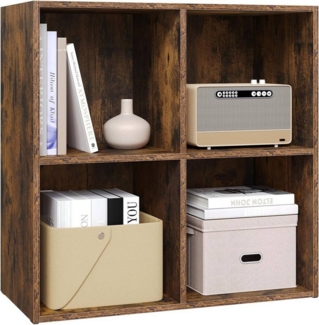 Woltu Bücherregal, 1-tlg, Aufbewahrungsregal, Raumteiler Büroregal, Aktenschrank 4 Fächer