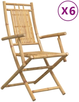 vidaXL Gartenstühle 6 Stk. Klappbar 53x66x99 cm Bambus 3278515