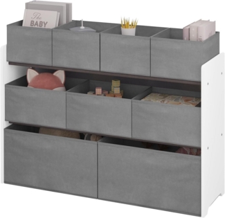 EUGAD Kinderregal, 1-tlg, Offener Stauraum, 9 Aufbewahrungsfächer