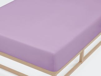 Biberna Jersey-Spannbetttuch, 100 % Baumwolle, Viola, 1x 90x190 cm - 100x200 cm