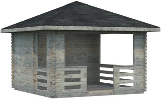 Palmako Holz-Pavillon Julie 330x330 cm inklusiveFußboden Holzpavillon 4743142052693