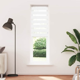 vidaXL Zebrarollo Weiß 55x200 cm Stoffbreite 50,9 cm Polyester 4014772