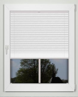 indeko Plissee advanced, Lichtschutz, mit Bohren, verspannt, verschraubt, Crushed-Optik, nach Maß