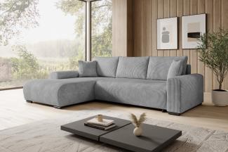 storez24 Ecksofa Nelly, mit Bettkasten und Schlaffunktion, Cordstoff, L-Form, bequem