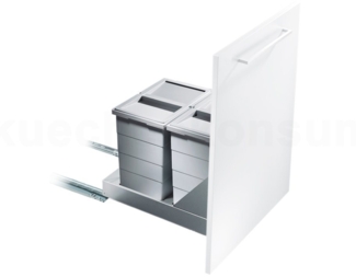 HAILO 3616411 Abfallsorter 48 (2x24) Liter BOTTOM MOUNT 400 für 40 cm Schrankbreite