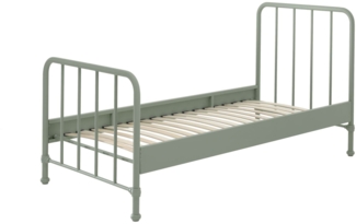 Metallbett Kay 97x206x110 Einzelbett Metall Grün matt