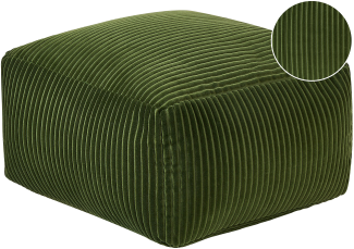 Pouf MUKKI Dunkelgrün Baumwolle 50 cm 50 cm