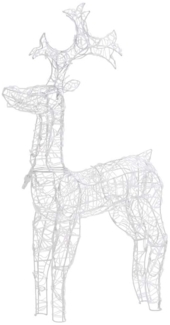 vidaXL LED-Rentier Weihnachtsdeko 90 LEDs 60x16x100 cm Acryl 329780