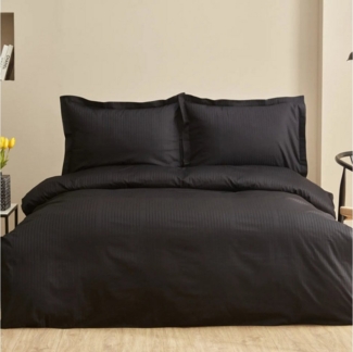 Karaca Home Bettwäsche Karaca Home Uniq 100% Baumwolle Satin Einzel Bettbezug Set, Schwarz