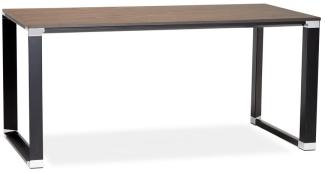 Kokoon Design Schreibtisch Warner Holz Wallnuss / Schwarz 160x75x80 cm