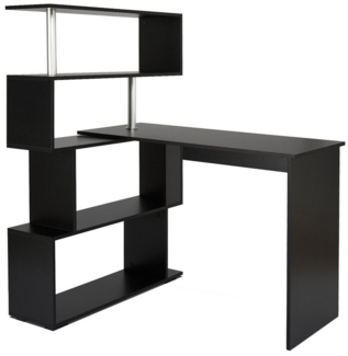 Mondeer Eckschreibtisch Schreibtisch, drehbarer Computertisch, mit Regal