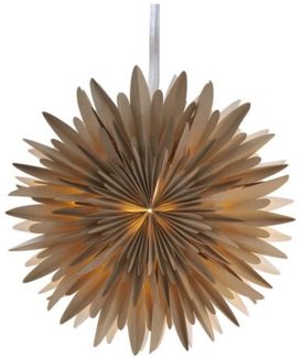 Papierstern Winter beige/gold 3-lagig Ø 60cm