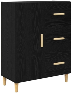 vidaXL Sideboard Schwarze Eiche 34 x 69.5 x 90 cm Holzwerkstoff 880654