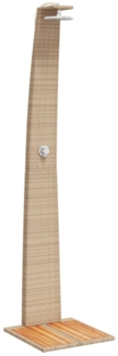 vidaXL Gartendusche Beige 55x60x224 cm Poly Rattan und Akazienholz 368211