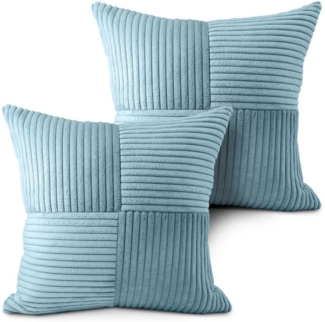 Amilian Kissenbezüge - 2er Set Kissenhüllen - Zierkissenbezüge - Kissenbezug, (2 Stück), 40x40 cm, Kissenhülle für Kissen, Dekokissen, Zierkissen, Sofakissen