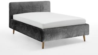 Polsterbett Mattis | anthrazit 3 | 140x200 cm | mit Lattenrost & Bettkasten