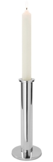Fink Kerzenleuchter STRATO Leuchter - H. 24cm - silber - Aluminium/Edelstahl - Stabkerze (1 St, Kandelaber - Armleuchter), Moderner Kerzenständer Kerzenhalter Lichterhalter Lichtträger Design