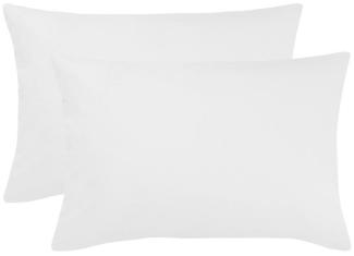 BettwarenShop Single Jersey Kissenbezug Ulm 2er Pack|40x60 cm| weiss