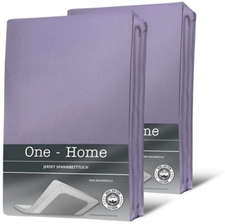 One Home Spannbettlaken Jersey, Jersey, Gummizug: rundum, (2 Stück), Double Pack mit Rundumgummizug, weich