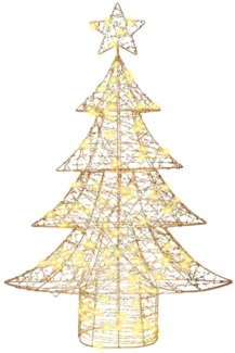 vidaXL Weihnachtsbaum mit 120 LEDs Warmweiß 120 cm Haustier 42018988