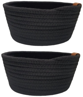 Spectrum Aufbewahrungskorb 2 x Aufbewahrungskorb 22 x 16 x 11 cm Baumwolle Flechtkorb