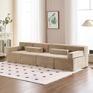 HOMYEDAMIC Big-Sofa Schwammsofa 1-4 Sitzers Ecksofa, Pure Foam Eco Sofa Kombinierbar Variabel Großes Sofa