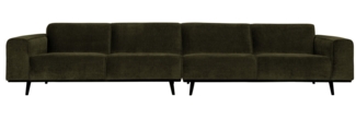 Sofa Statement XL aus gewebten Jacquard, Olive