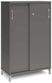 Büroschrank DNA 800x1275 mm Anthrazit/Weiß Schiebetür 3A4