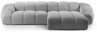 Micadoni Ecksofa Diana 4-Sitzer Rechts 3D-Stoff Silber