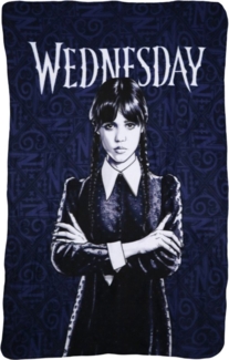 Wohndecke Netflix Wednesday Polar Fleecedecke leichte Kuscheldecke 100x150 cm, Wednesday