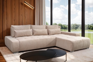 storez24 Ecksofa Kelly, mit Bettkasten und Schlaffunktion, L-Form, bequem